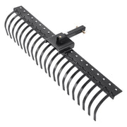 Tow Behind Landscape Rake, 1.5m Tow Dethatcher with 21 Steel Coil Tines, Lawn Dethatcher Rake Attaches to V952-ZXSCJ60BDSDLG2B3EV0