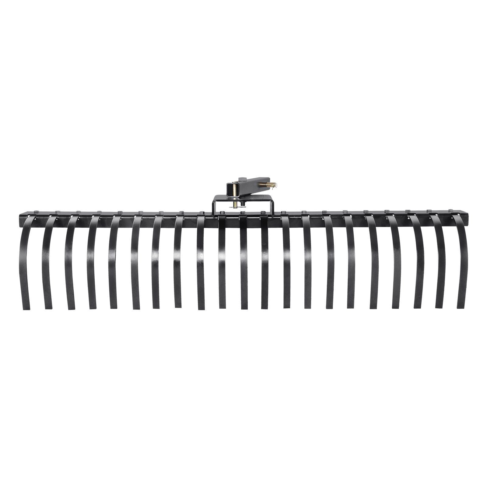 Tow Behind Landscape Rake, 1.5m Tow Dethatcher with 21 Steel Coil Tines, Lawn Dethatcher Rake Attaches to V952-ZXSCJ60BDSDLG2B3EV0