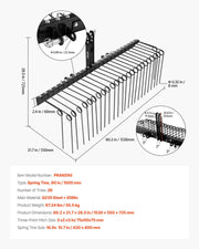 150 cm Tow Behind Landscape Rake, 3 Point Hitch Lawn Dethatcher Rake, 26 Spring Steel Tines, for Category 1 V952-ZXSCJ60INCHBP8SL7001V0