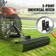 Tow Behind Dethatcher, 1.8m Tow Dethatcher with 36 Steel Tines, 3-Point Lawn Dethatcher Rake with Attachments V952-ZXSCJ72DSDLJ73TTAV0
