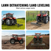 Tow Behind Dethatcher, 1.8m Tow Dethatcher with 36 Steel Tines, 3-Point Lawn Dethatcher Rake with Attachments V952-ZXSCJ72DSDLJ73TTAV0