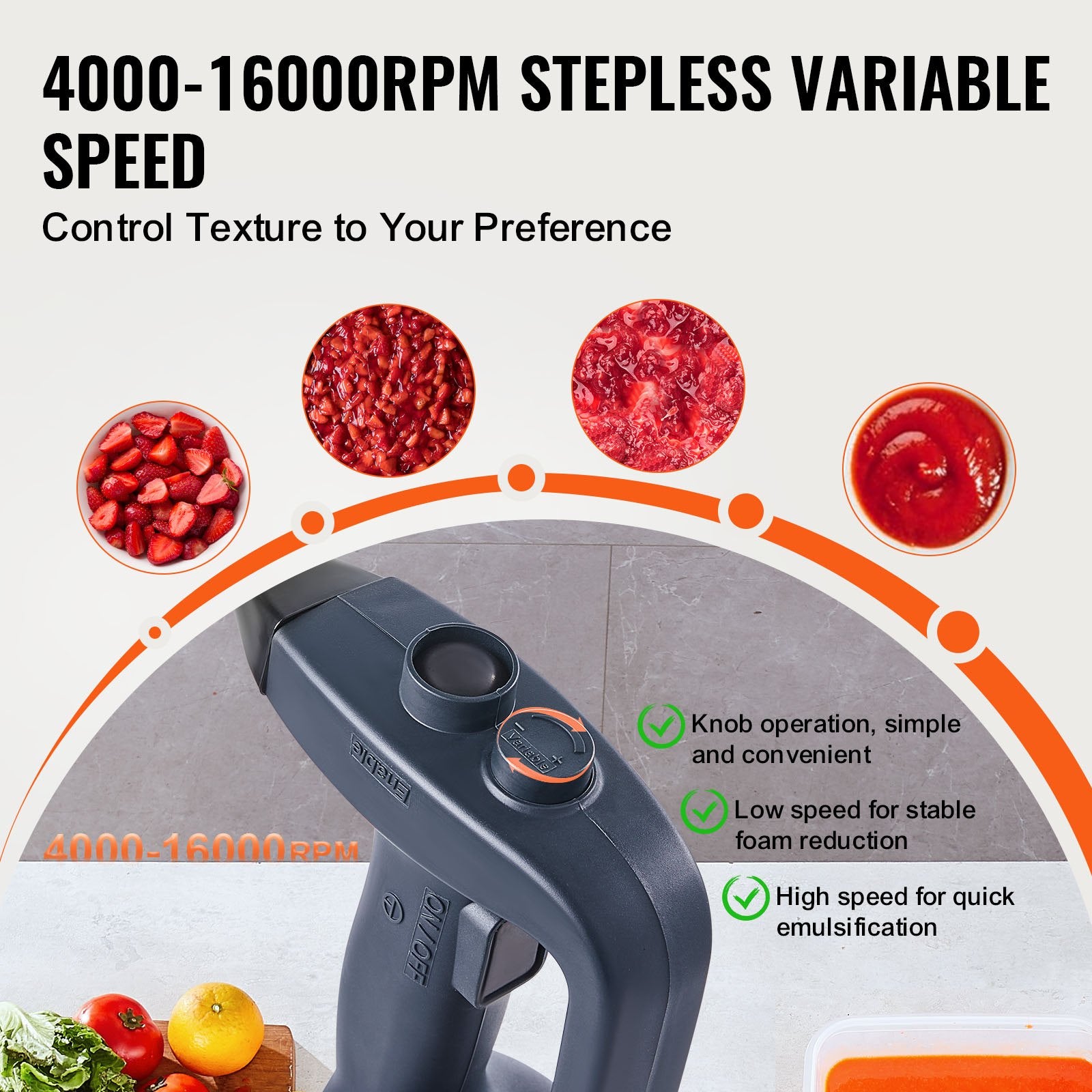 Commercial Immersion Blender 350W Heavy Duty Hand Mixer for Soup Sauces V952-ZXSCJBQ350WB371FZV3
