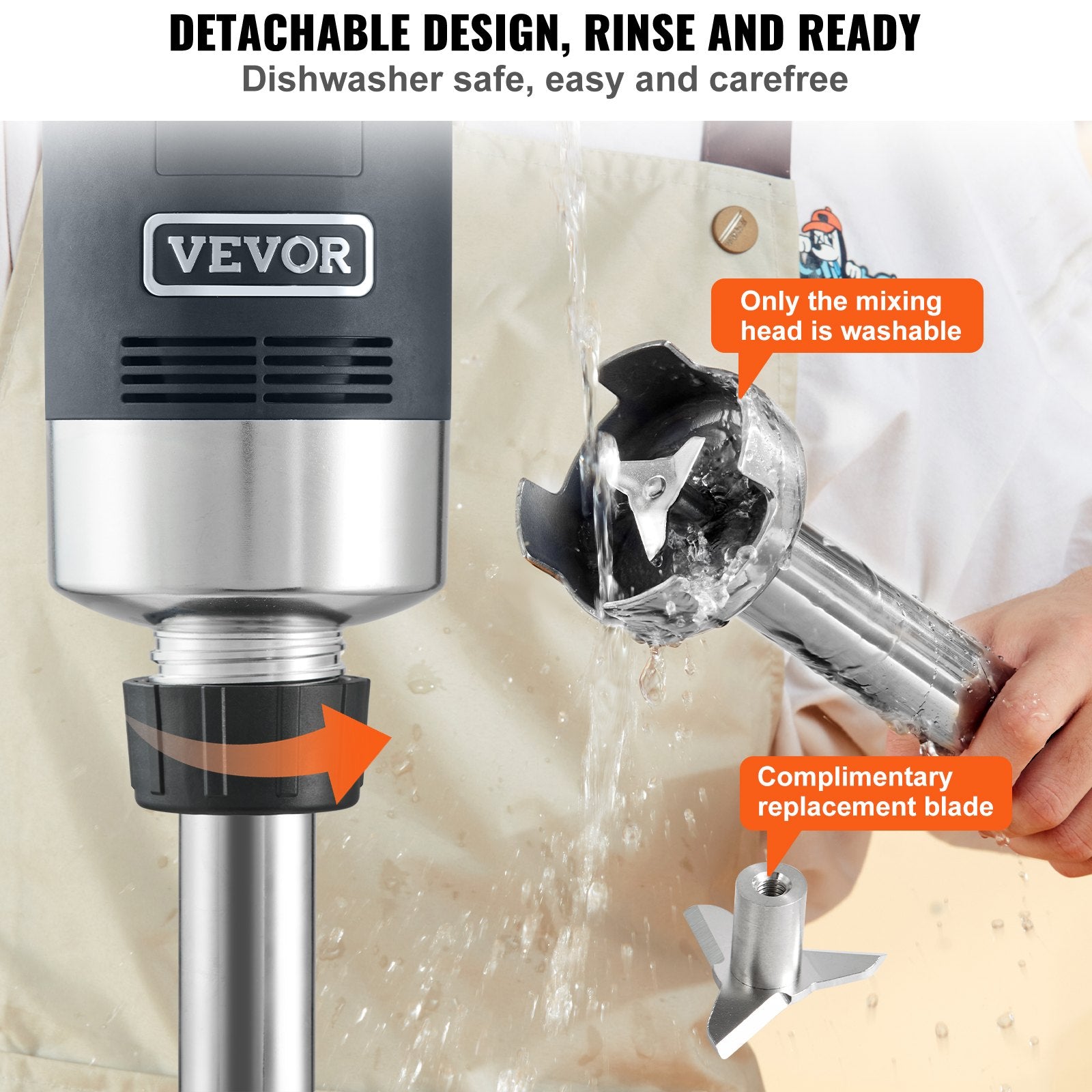 Commercial Immersion Blender Heavy Duty Hand Mixer 750W Variable Speed V952-ZXSCJBQYCBSDJM9WCV3