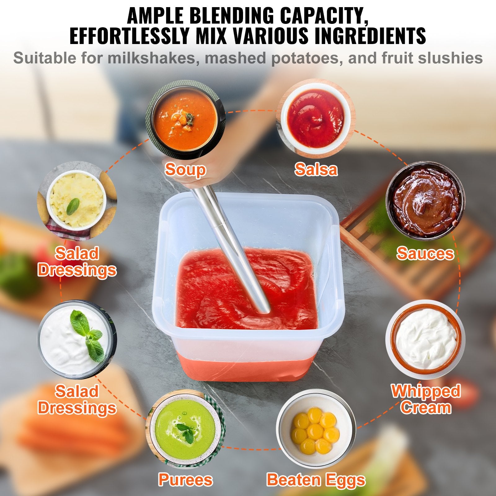 Commercial Immersion Blender Heavy Duty Hand Mixer 750W Variable Speed V952-ZXSCJBQYCBSDJM9WCV3