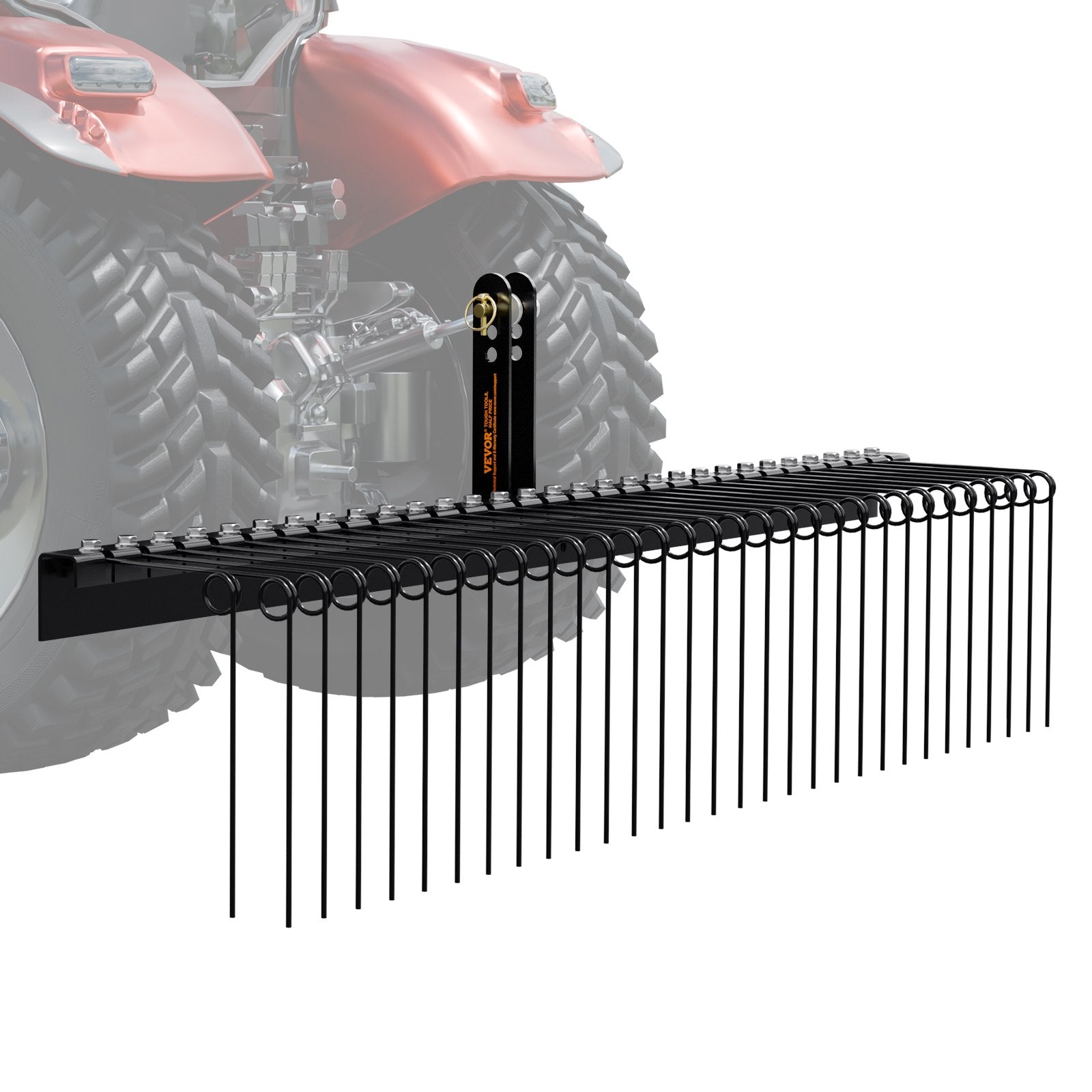 Tow Behind Landscape Rake, 1.8m Tow Dethatcher with 32 Steel Tines, Lawn Dethatcher Rake Attaches to Category V952-ZXSCJDHC72BDGLRVMV0