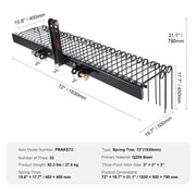 Tow Behind Landscape Rake, 1.8m Tow Dethatcher with 32 Steel Tines, Lawn Dethatcher Rake Attaches to Category V952-ZXSCJDHC72BDGLRVMV0