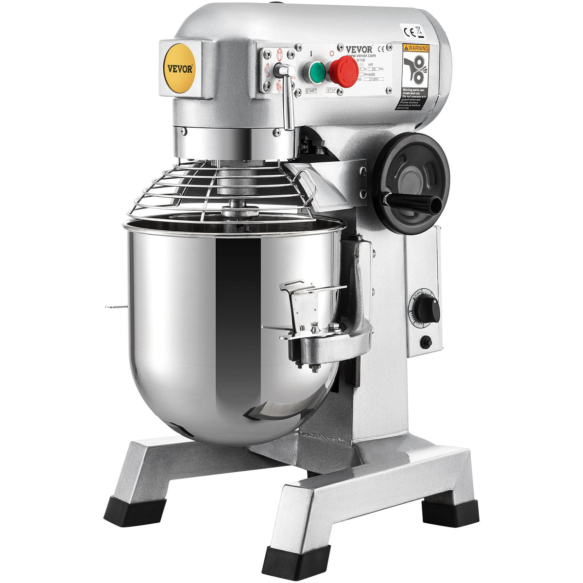 Professional Kitchen Mixer, 10Qt Capacity with Timer, 450W Stainless Steel Bowl Durable Electric Mixer for V952-ZXSPJBJ10QT5ZC2CUV3