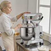 Commercial Food Mixer, 10L Commercial Stand Mixer with 3 Adjustable Speeds, 550W Dough Mixer with Stainless V952-ZXSPJBJ10QT66CB89V3