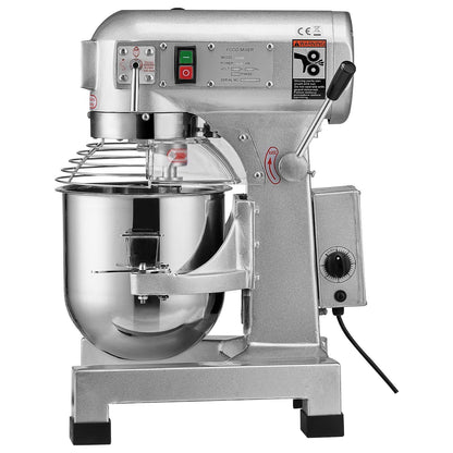 Commercial Food Mixer, 10L Commercial Stand Mixer with 3 Adjustable Speeds, 550W Dough Mixer with Stainless V952-ZXSPJBJ10QT66CB89V3
