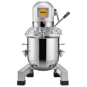 Commercial Food Mixer, 10L Commercial Stand Mixer with 3 Adjustable Speeds, 550W Dough Mixer with Stainless V952-ZXSPJBJ10QT66CB89V3