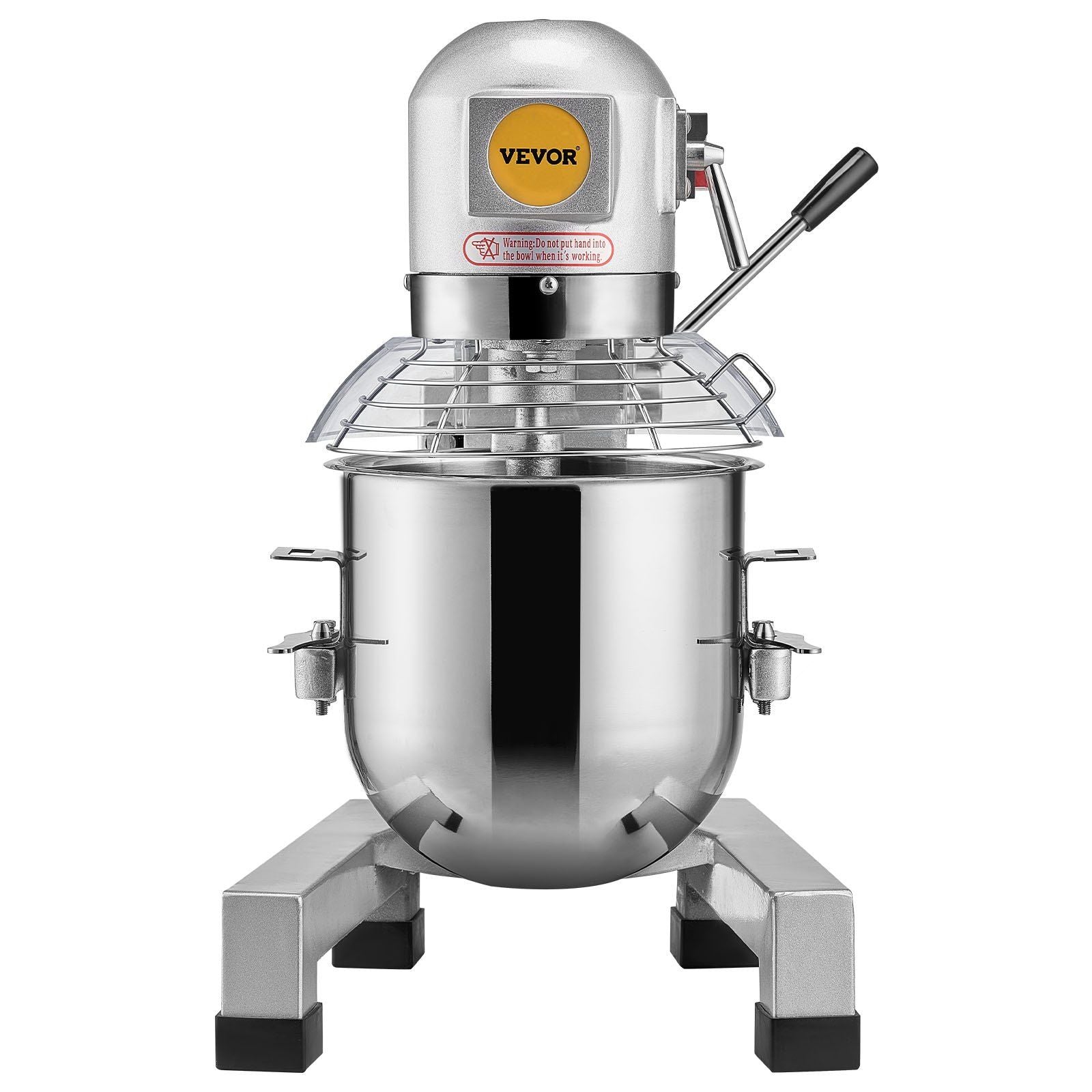 Commercial Food Mixer, 10L Commercial Stand Mixer with 3 Adjustable Speeds, 550W Dough Mixer with Stainless V952-ZXSPJBJ10QT66CB89V3