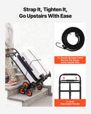 Stair Climbing Cart, 100 kg Stair-Climbing Capacity, Heavy-Duty Folding Trolley Cart with Telescoping Handle, V952-ZXTCSPLCLSKH7RCTY001V0