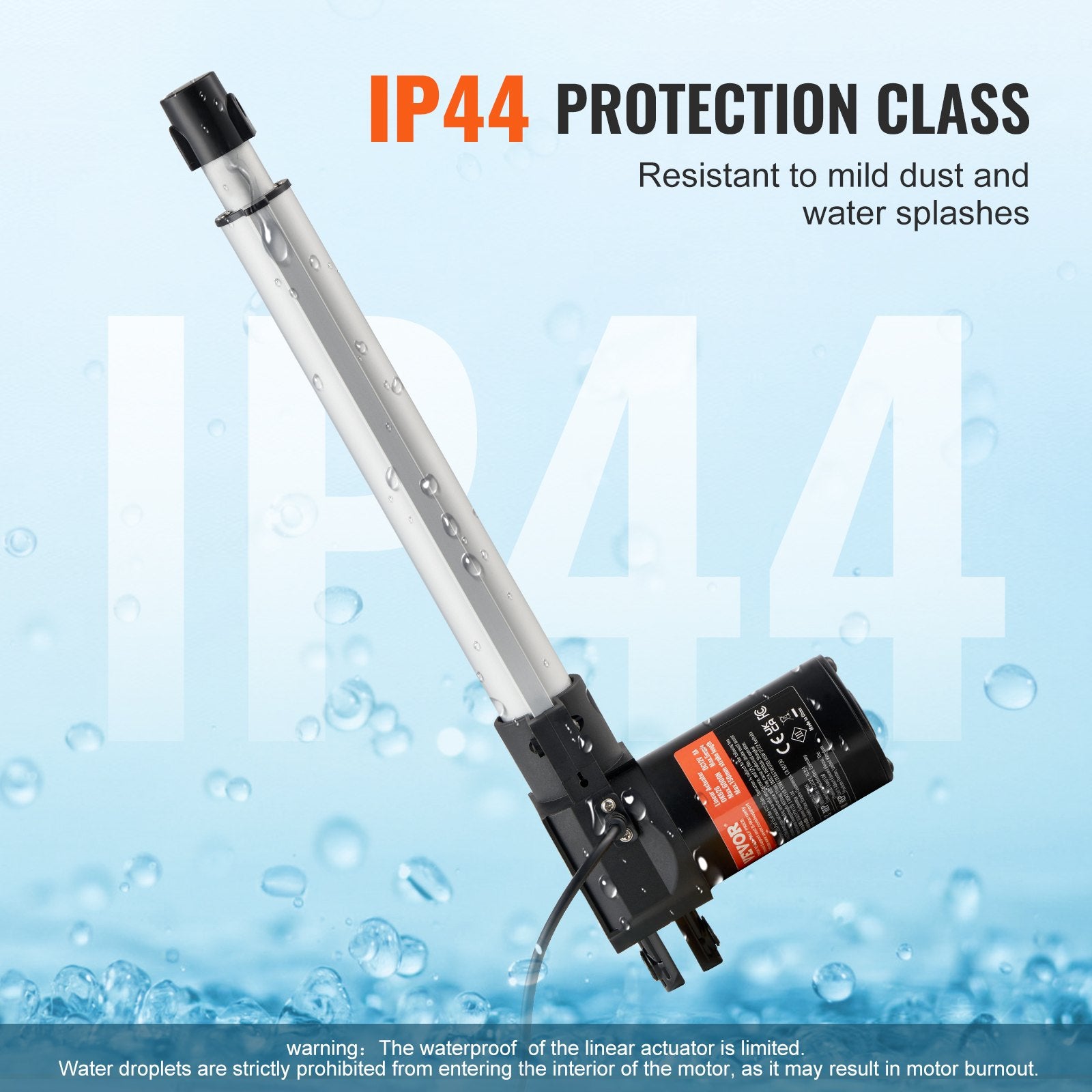 Linear Actuator 12V, 10 Inch Heavy Duty 1320lbs/6000N Linear Actuator, 0.19"/s Linear Motion Actuator with V952-ZXXXZXQ10INCWHX80V9