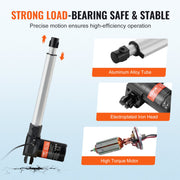 Linear Actuator 12V, 10 Inch Heavy Duty 1320lbs/6000N Linear Actuator, 0.19"/s Linear Motion Actuator with V952-ZXXXZXQ10INCWHX80V9