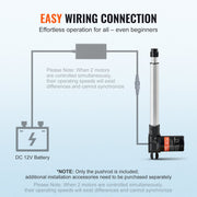 Linear Actuator 12V, 10 Inch Heavy Duty 1320lbs/6000N Linear Actuator, 0.19"/s Linear Motion Actuator with V952-ZXXXZXQ10INCWHX80V9