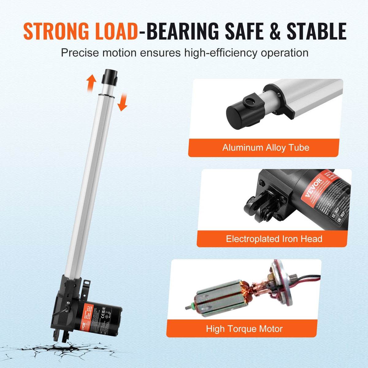 Linear Actuator 12V, 16 Inch Heavy Duty 1320lbs/6000N Linear Actuator, 0.19"/s Linear Motion Actuator with V952-ZXXXZXQ16INCQT0AUV9