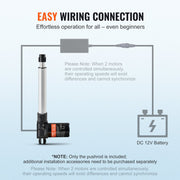 Linear Actuator 12V, 8 Inch Heavy Duty 1320lbs/6000N Linear Actuator, 0.19"/s Linear Motion Actuator with V952-ZXXXZXQ8INCHTAMZ2V9