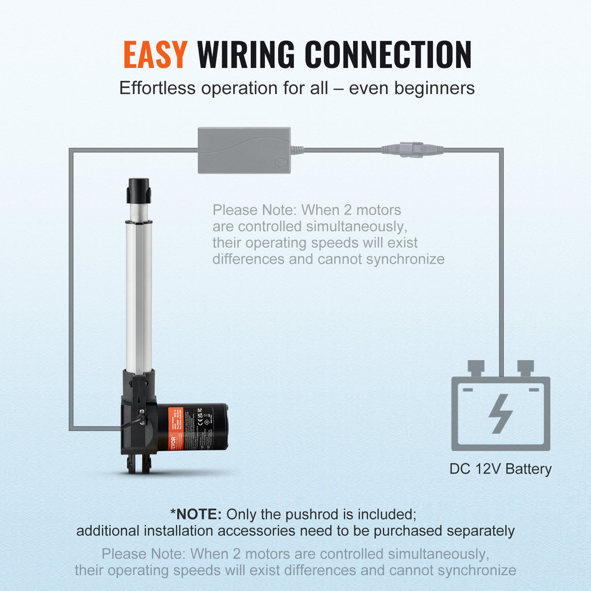 Linear Actuator 12V, 8 Inch Heavy Duty 1320lbs/6000N Linear Actuator, 0.19"/s Linear Motion Actuator with V952-ZXXXZXQ8INCHTAMZ2V9
