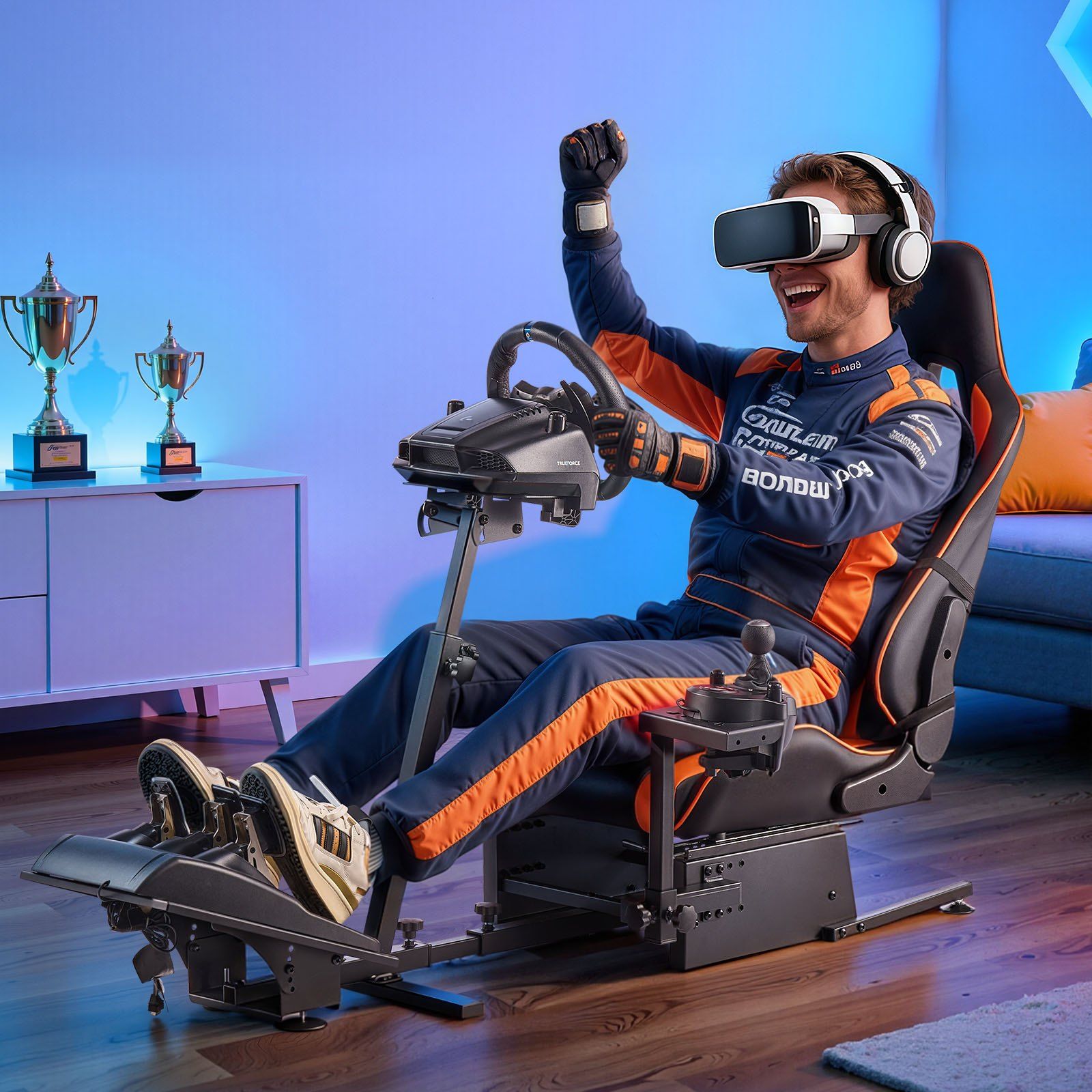 Racing Wheel Stand, Heavy-Duty Simulator Cockpit Steering Wheel Stand, Fit Logitech G25, G27, G29, G920, V952-ZXZCDGDBCGBK11FBA001V0