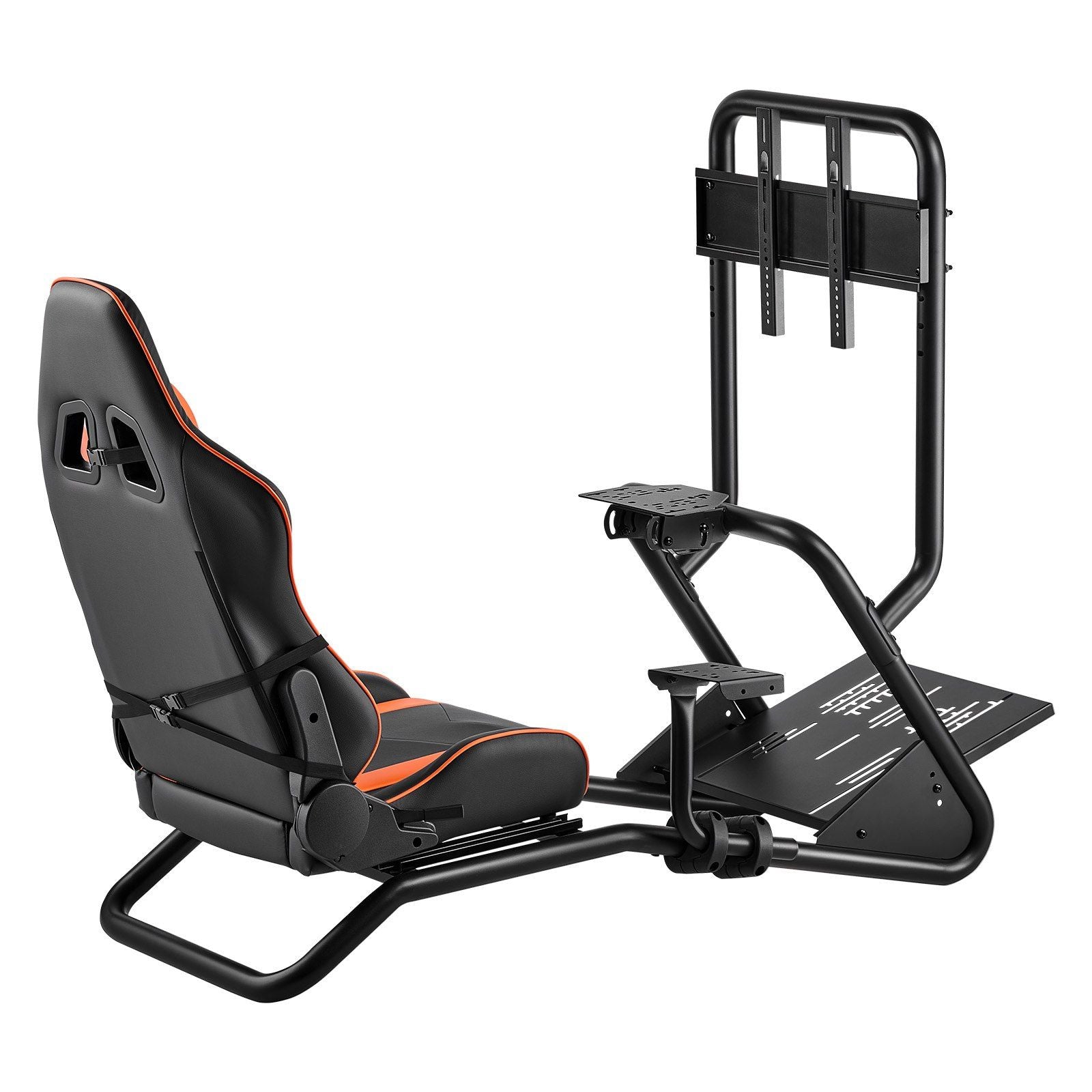 Racing Wheel Stand, Heavy-Duty Simulator Cockpit Steering Wheel Stand with Monitor Stand, Fit Logitech V952-ZXZCSGSBDXSQUL3LF001V0