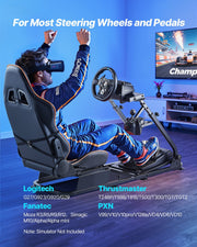 Racing Wheel Stand, Heavy-Duty Simulator Cockpit Steering Stand with Dual-Rail Dual-Arm, Fit Logitech V952-ZXZCSGSBWXSQX8MP1001V0