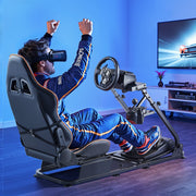 Racing Wheel Stand, Heavy-Duty Simulator Cockpit Steering Stand with Dual-Rail Dual-Arm, Fit Logitech V952-ZXZCSGSBWXSQX8MP1001V0