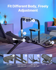 Racing Wheel Stand, Heavy-Duty Integrated Simulator Cockpit Steering Stand, Fit Logitech V952-ZXZCYTSCGBKZA2NPX001V0