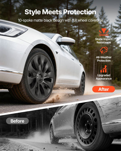 Hubcaps Wheel Covers for 2017-2023 Tesla Model 3, 18 Inch Set of 4 Wheel Rim Cover Hubcaps OEM Style V952-ZYLGGYGH4JTT0GYKX001V0
