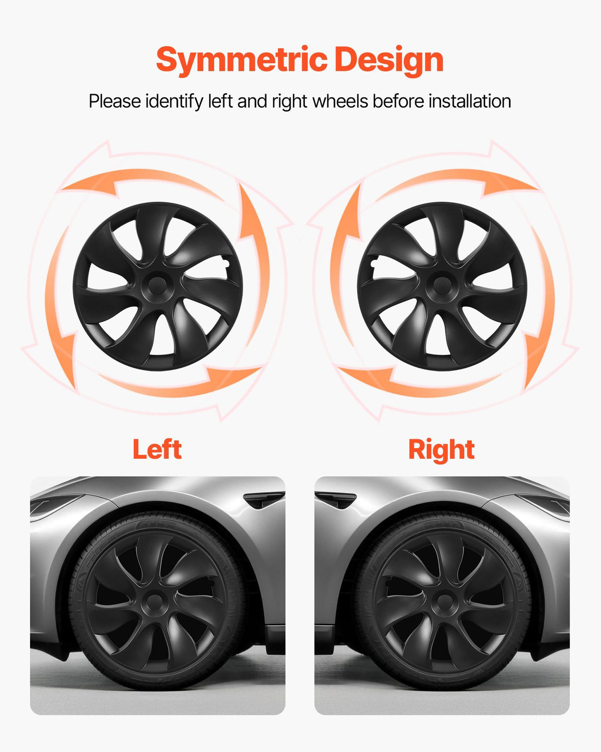Hubcaps Wheel Covers for 2021-2024 Tesla Model Y, 19 Inch Set of 4 Wheel Rim Cover Hubcaps OEM Style V952-ZYLGGYGH4JTTCEXU9001V0