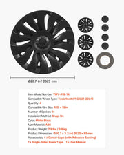 Hubcaps Wheel Covers for 2021-2024 Tesla Model Y, 19 Inch Set of 4 Wheel Rim Cover Hubcaps OEM Style V952-ZYLGGYGH4JTTN7Z35001V0