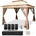Outdoor Canopy Gazebo Tent, Portable Canopy Shelter with 11\'x11\' Large Shade Space for Party, Backyard, V952-ZYP3.3MX3.3MSDZD1V0