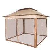 Outdoor Canopy Gazebo Tent, Portable Canopy Shelter with 11\'x11\' Large Shade Space for Party, Backyard, V952-ZYP3.3MX3.3MSDZD1V0