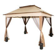 Outdoor Canopy Gazebo Tent, Portable Canopy Shelter with 11\'x11\' Large Shade Space for Party, Backyard, V952-ZYP3.3MX3.3MSDZD1V0
