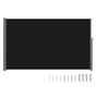 Retractable Side Awning, 160X300cm Aluminum Outdoor Privacy Screen, 280g Polyester Water-proof Retractable V952-ZYPF160X300CMBK01V0