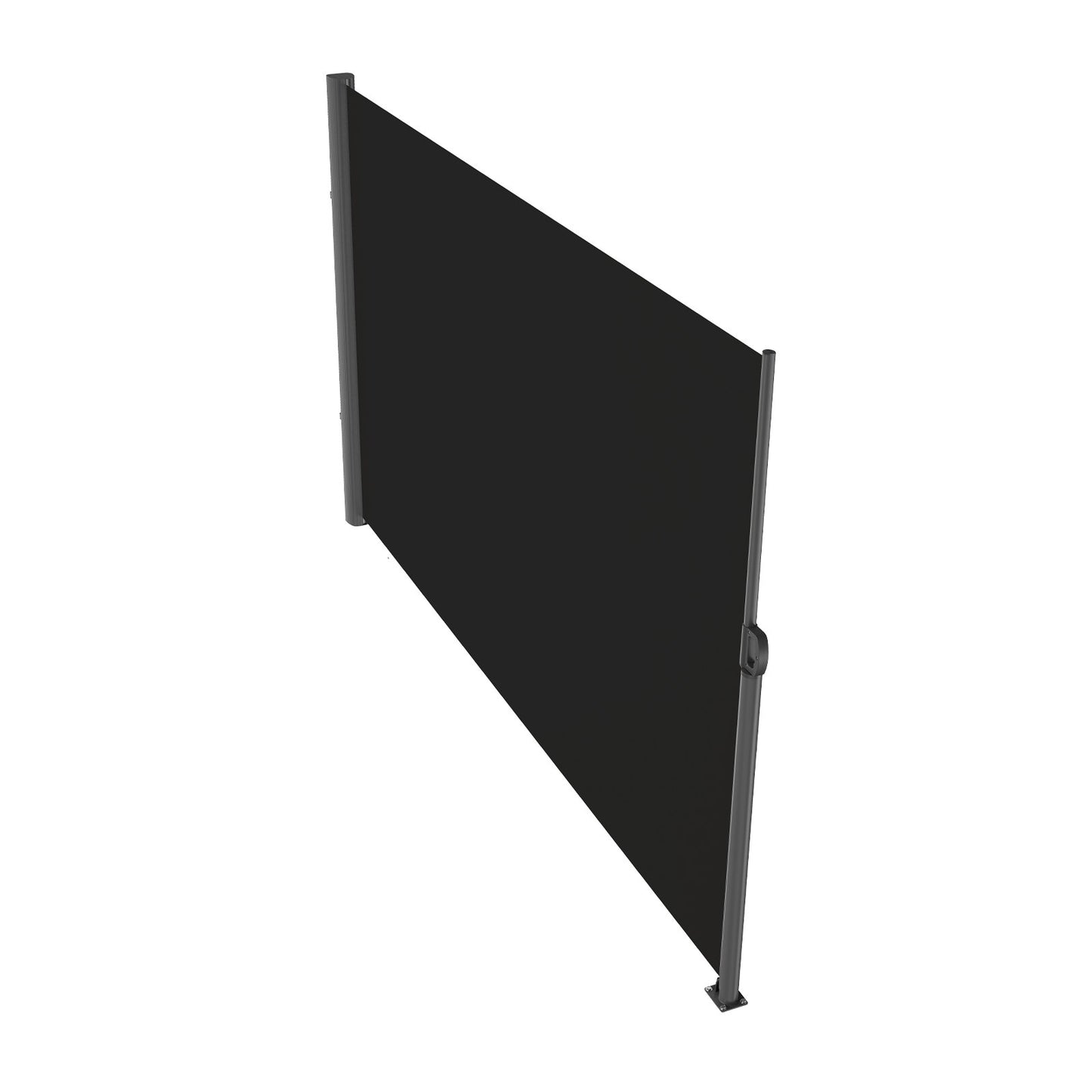 Retractable Side Awning, 160X300cm Aluminum Outdoor Privacy Screen, 280g Polyester Water-proof Retractable V952-ZYPF160X300CMBK01V0