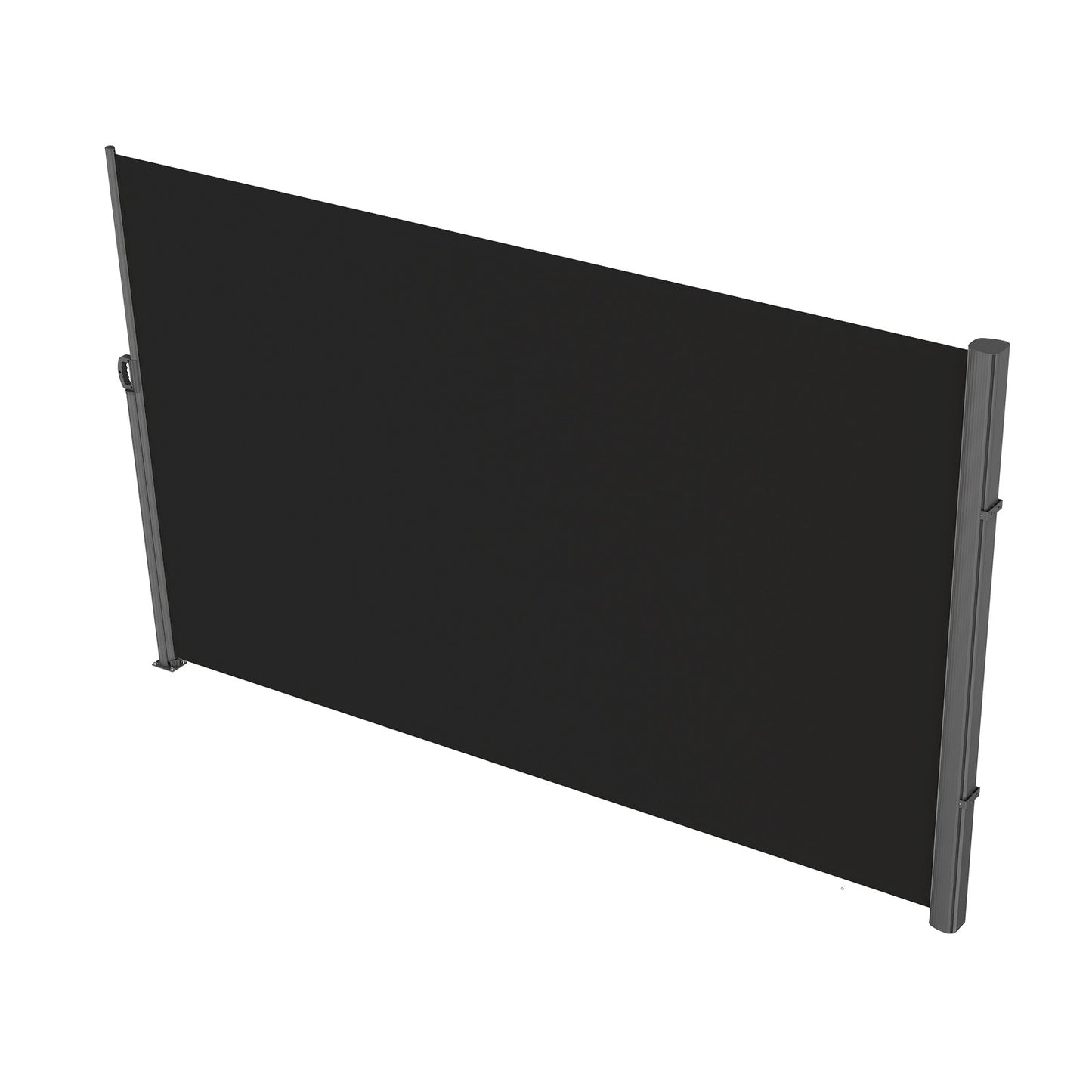 Retractable Side Awning, 160X300cm Aluminum Outdoor Privacy Screen, 280g Polyester Water-proof Retractable V952-ZYPF160X300CMBK01V0