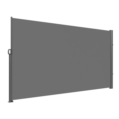 Retractable Side Awning, 160X300m Aluminum Outdoor Privacy Screen, 280g Polyester Water-proof Retractable V952-ZYPF160X300CMGY01V0