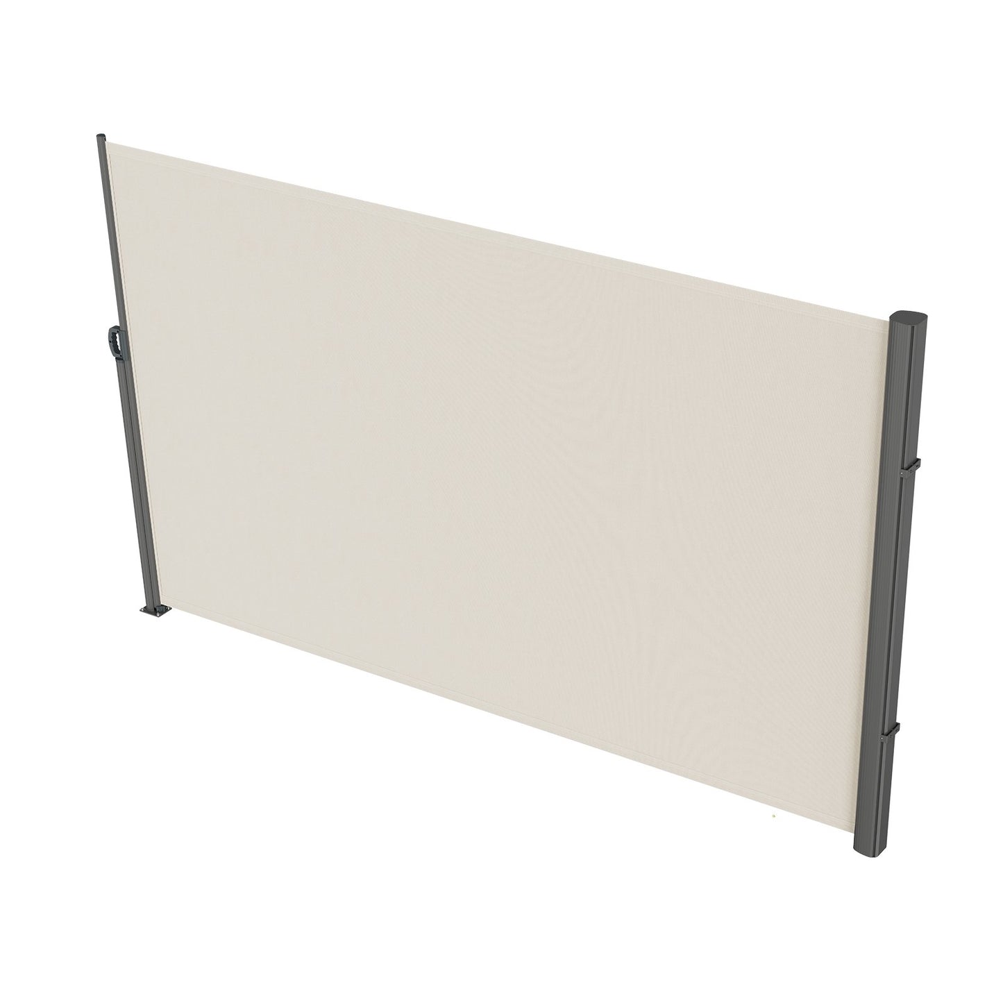 Retractable Side Awning,160X300cm Aluminum Outdoor Privacy Screen, 280g Polyester Water-proof Retractable V952-ZYPF160X300CMM001V0