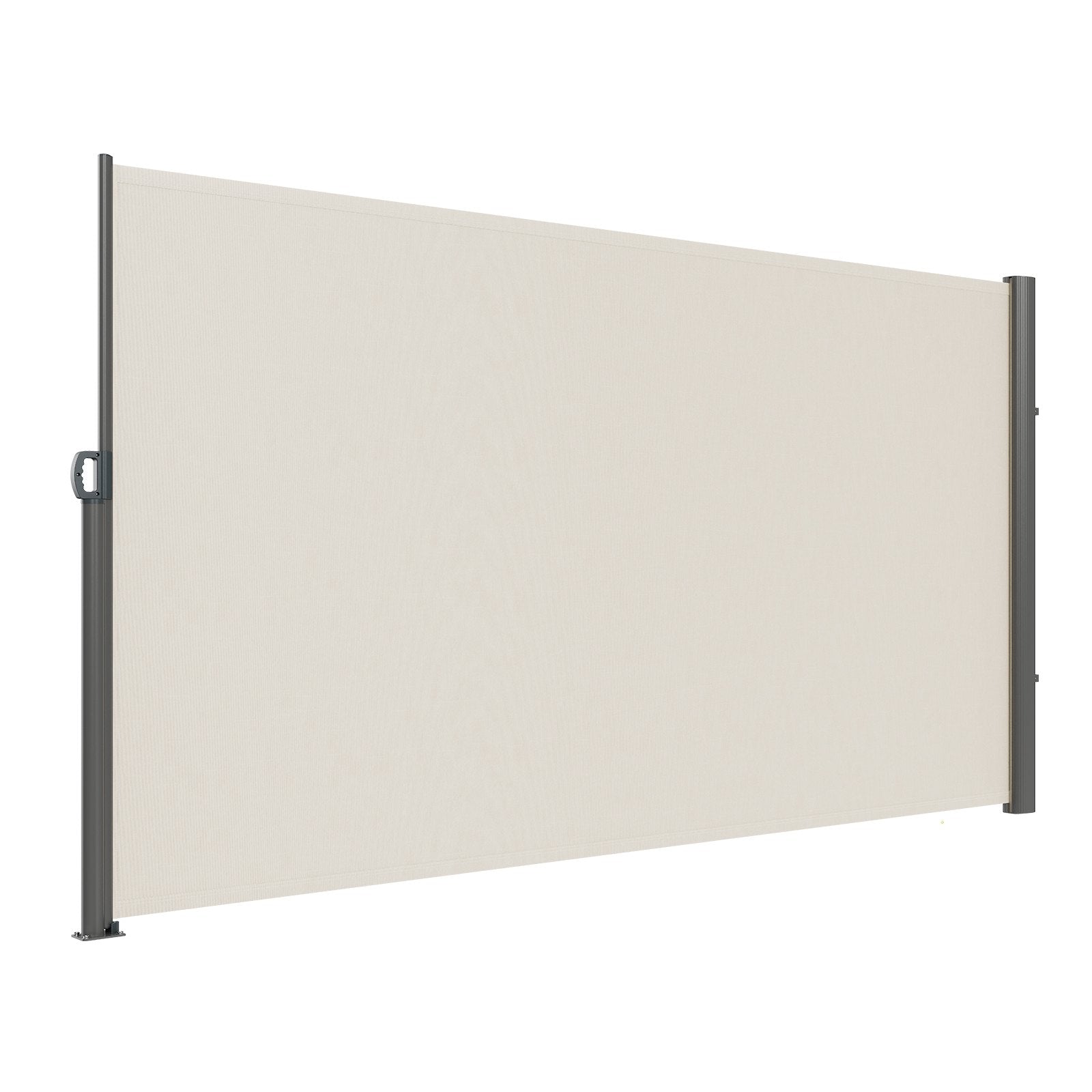 Retractable Side Awning,160X300cm Aluminum Outdoor Privacy Screen, 280g Polyester Water-proof Retractable V952-ZYPF160X300CMM001V0