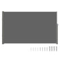 Retractable Side Awning, 180X300cm Aluminum Outdoor Privacy Screen, 280g Polyester Water-proof Retractable V952-ZYPF180X300CMGY01V0