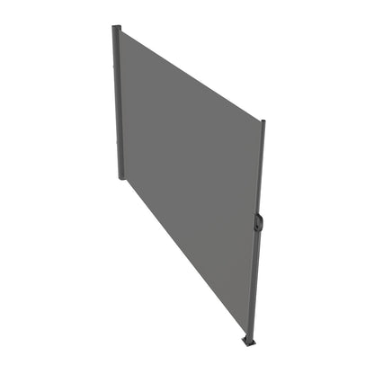 Retractable Side Awning, 180X300cm Aluminum Outdoor Privacy Screen, 280g Polyester Water-proof Retractable V952-ZYPF180X300CMGY01V0