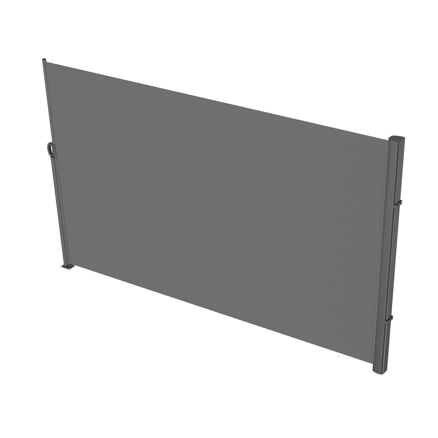Retractable Side Awning, 180X300cm Aluminum Outdoor Privacy Screen, 280g Polyester Water-proof Retractable V952-ZYPF180X300CMGY01V0