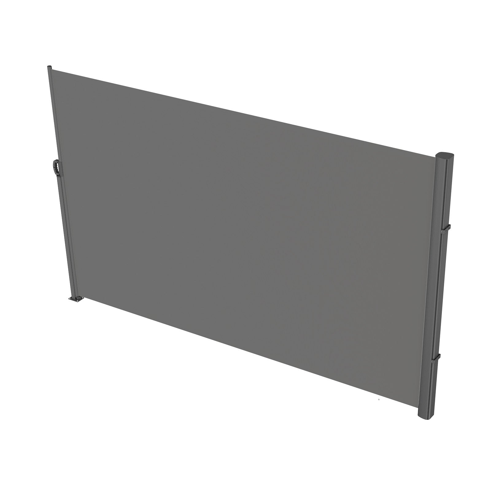 Retractable Side Awning, 180X300cm Aluminum Outdoor Privacy Screen, 280g Polyester Water-proof Retractable V952-ZYPF180X300CMGY01V0
