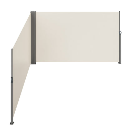 Retractable Side Awning, 180X600cm Aluminum Outdoor Privacy Screen, 280g Polyester Water-proof Retractable V952-ZYPF180X600CMM001V0