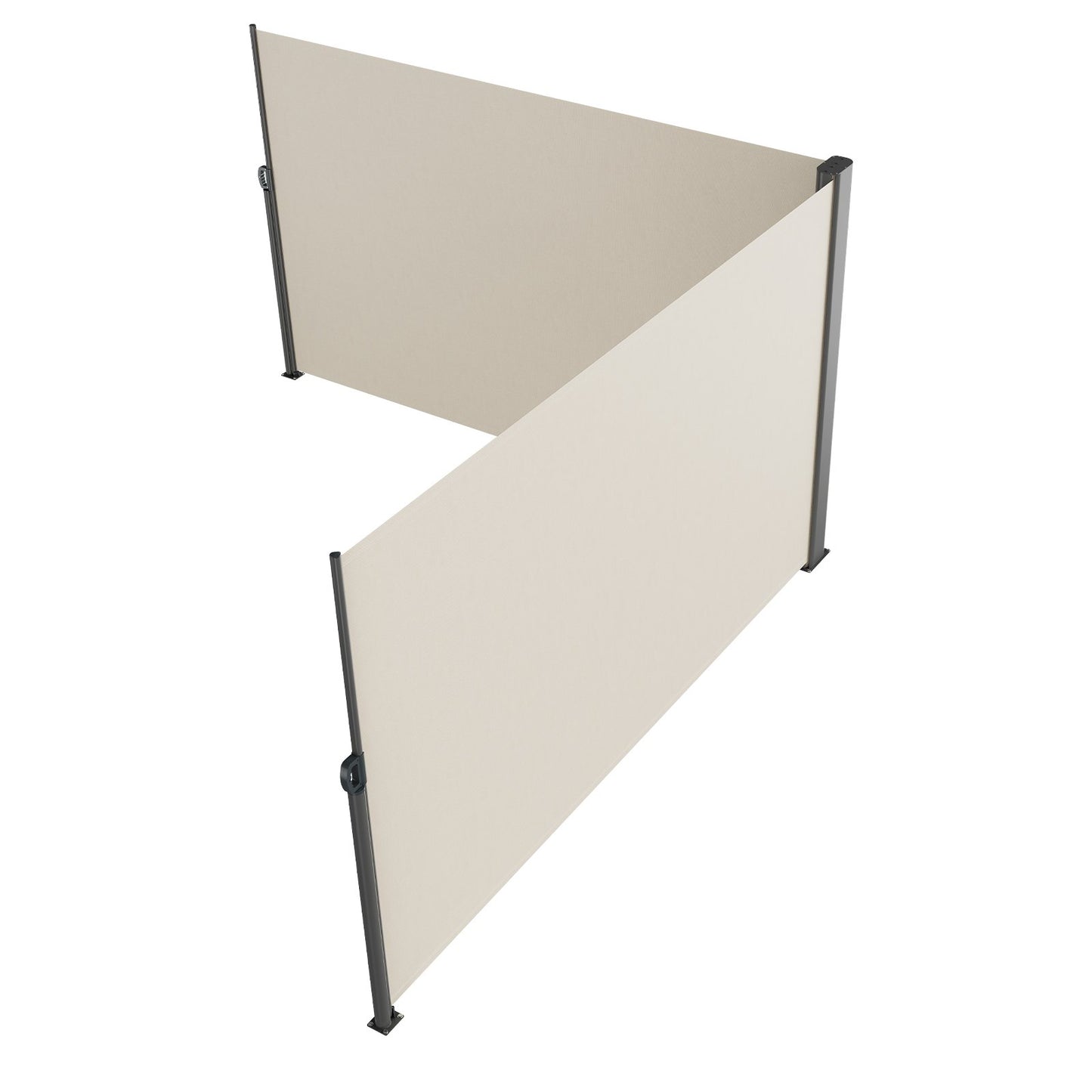 Retractable Side Awning, 180X600cm Aluminum Outdoor Privacy Screen, 280g Polyester Water-proof Retractable V952-ZYPF180X600CMM001V0