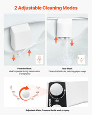 Bidet Attachment for Toilet, Non-Electric Bidet Toilet Seat Attachment - Dual Retractable Nozzles, Adjustable V952-ZYPZQJPZLSSPAOWR9001V0
