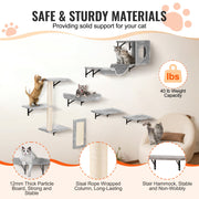 Wall Mounted Cat Shelves, Cat Wall Shelves and Perches with Jumping Boards, Hammock, Sofa, Cat Tree & Cat V952-ZYSBGSMPJ6JTKY3NYV0