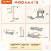 Wall Mounted Cat Shelves, Cat Wall Shelves and Perches with Jumping Boards, Hammock, Sofa, Cat Tree & Cat V952-ZYSBGSMPJ6JTKY3NYV0