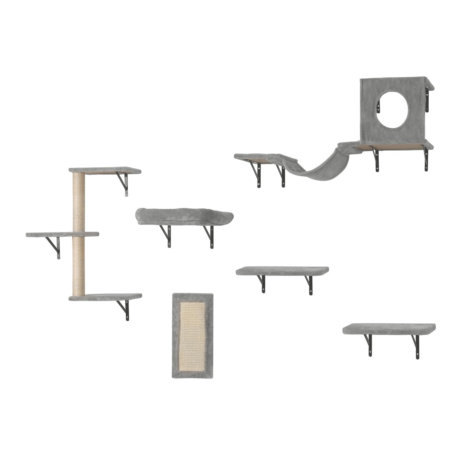 Wall Mounted Cat Shelves, Cat Wall Shelves and Perches with Jumping Boards, Hammock, Sofa, Cat Tree & Cat V952-ZYSBGSMPJ6JTKY3NYV0