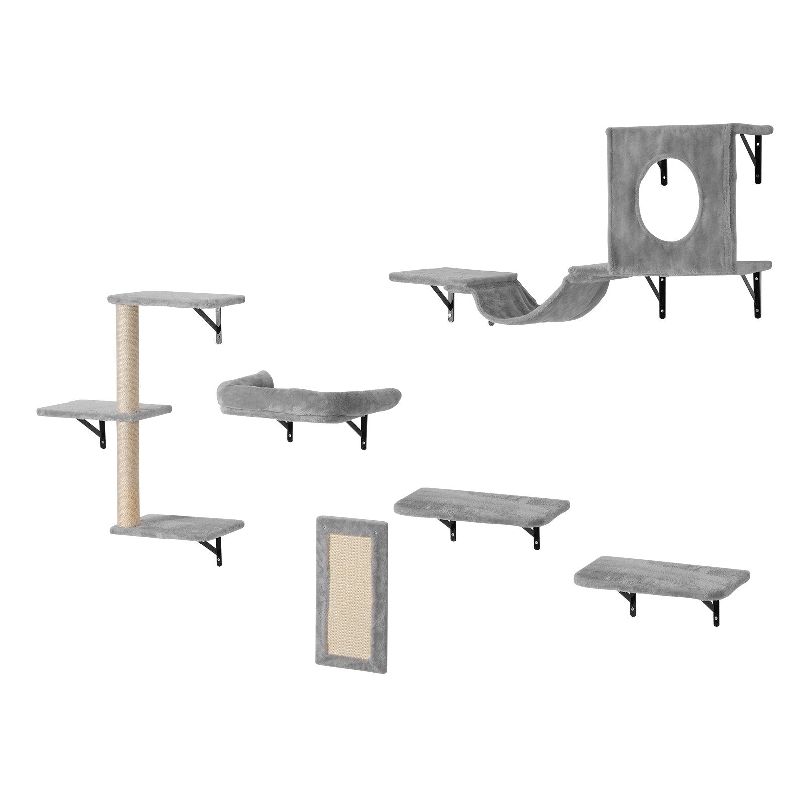 Wall Mounted Cat Shelves, Cat Wall Shelves and Perches with Jumping Boards, Hammock, Sofa, Cat Tree & Cat V952-ZYSBGSMPJ6JTKY3NYV0